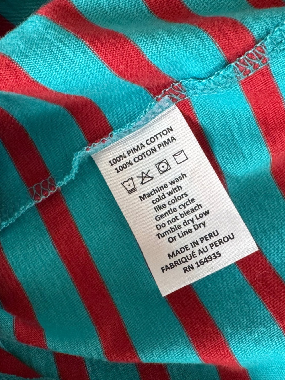 NWT, FRANCES VALENTINE, FAMOUS STRIPE LONG SLEEVE TSHIRT IN PIMA COTTON - Picture 11 of 11